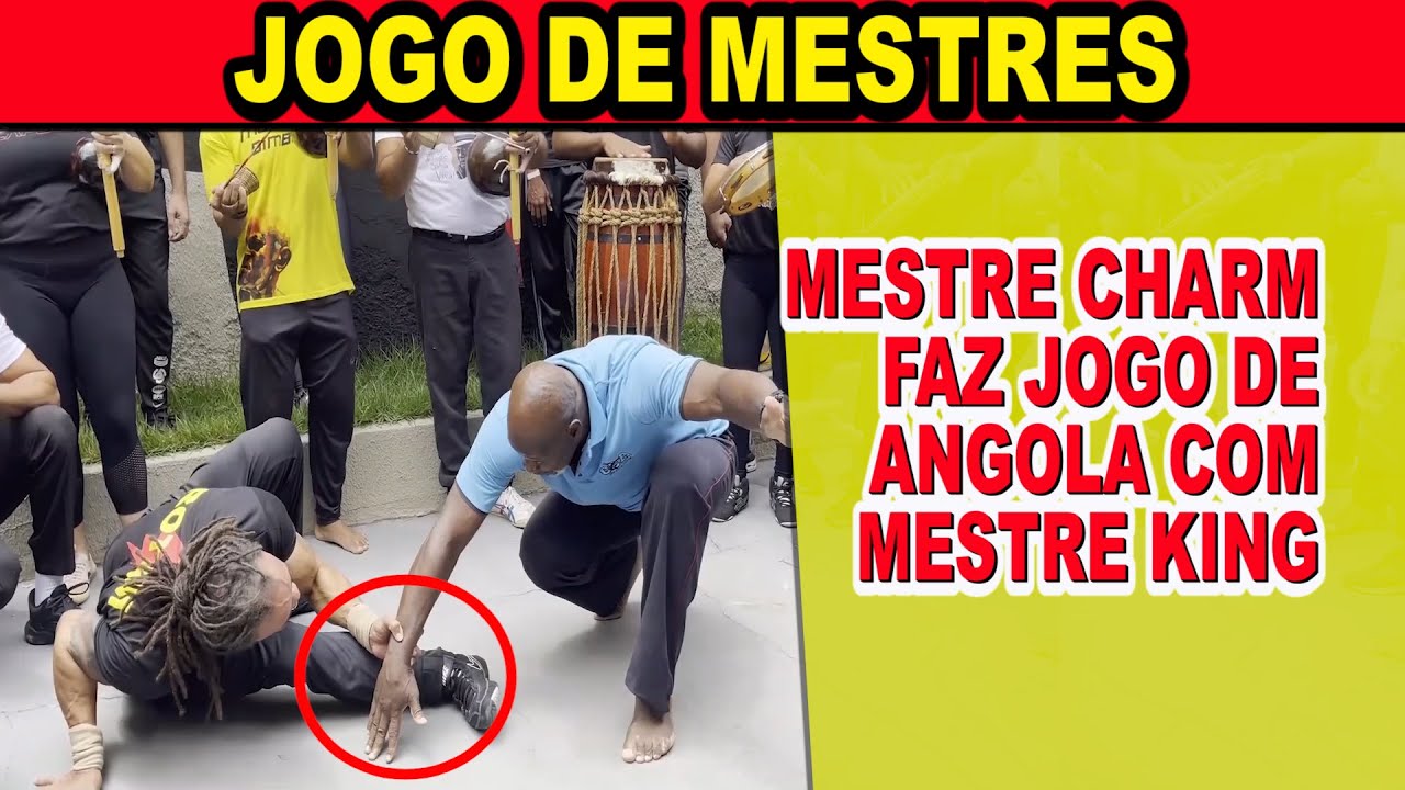 Mestre Charm vs Mestre King num Jogo de  angola no lançamento oficial do Ama capoeira