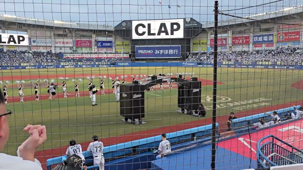 北海道日本火腿vs千葉羅德 at ZOZO MARINE STADIUM ×開場球員介紹