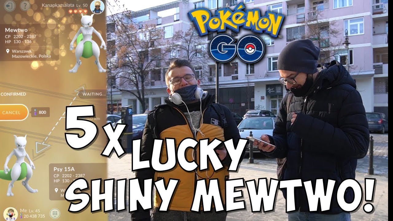 5 x Lucky Trade! Shiny Lucky Mewtwo! Pokemon GO