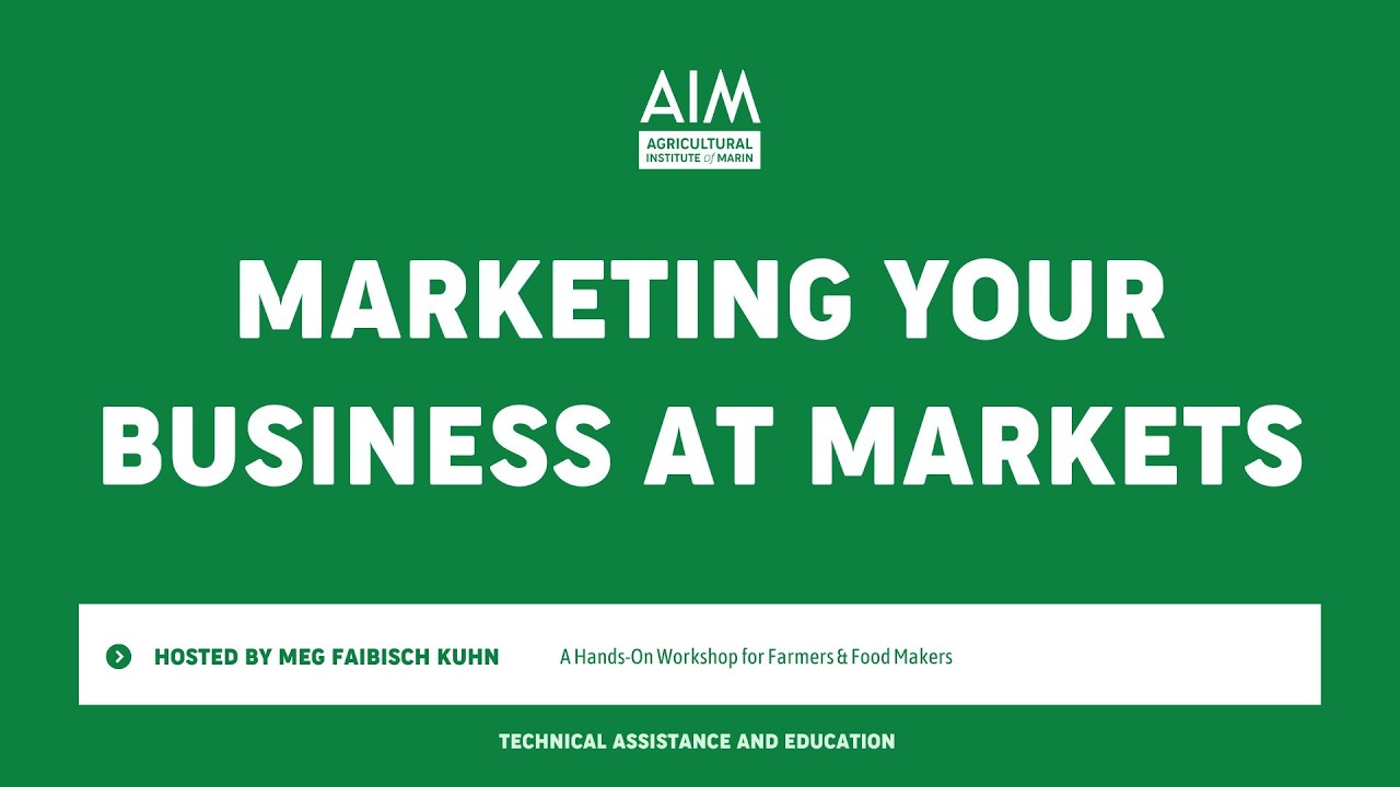 Marketing Your Business at Markets Webinar
