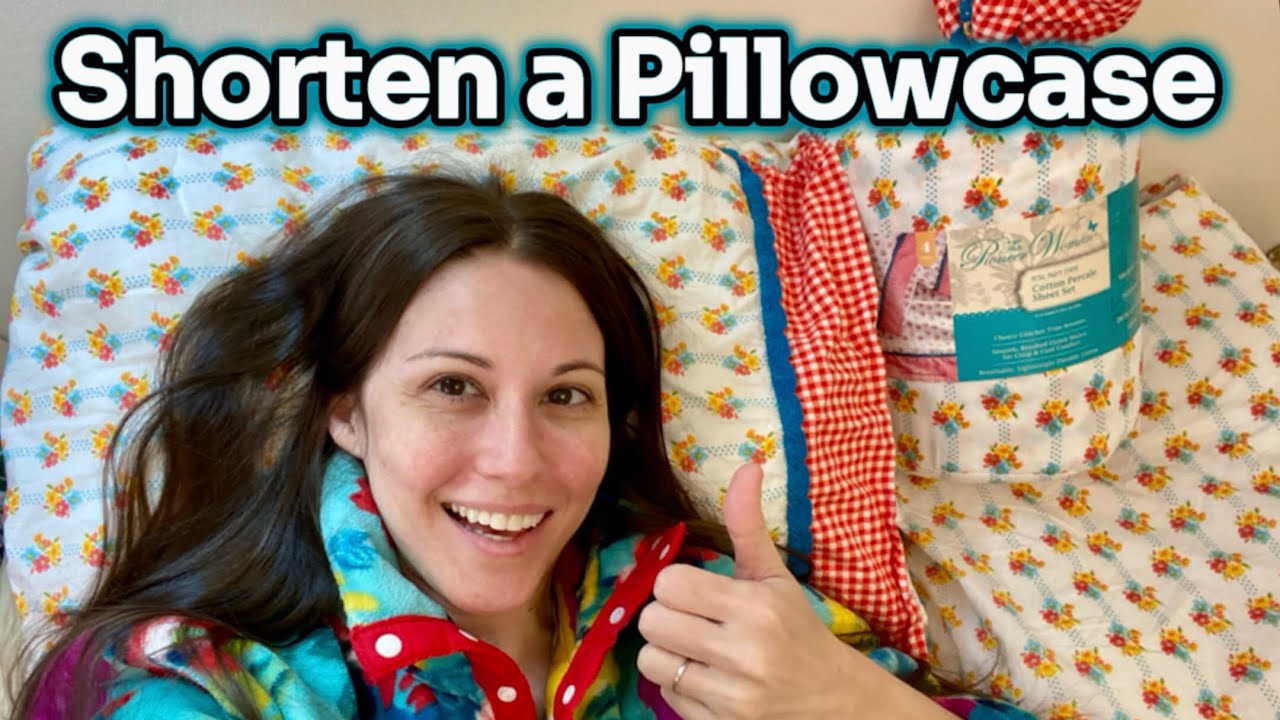 How to Make a King Pillowcase Shorter | Easy Home Sewing Project 🧵