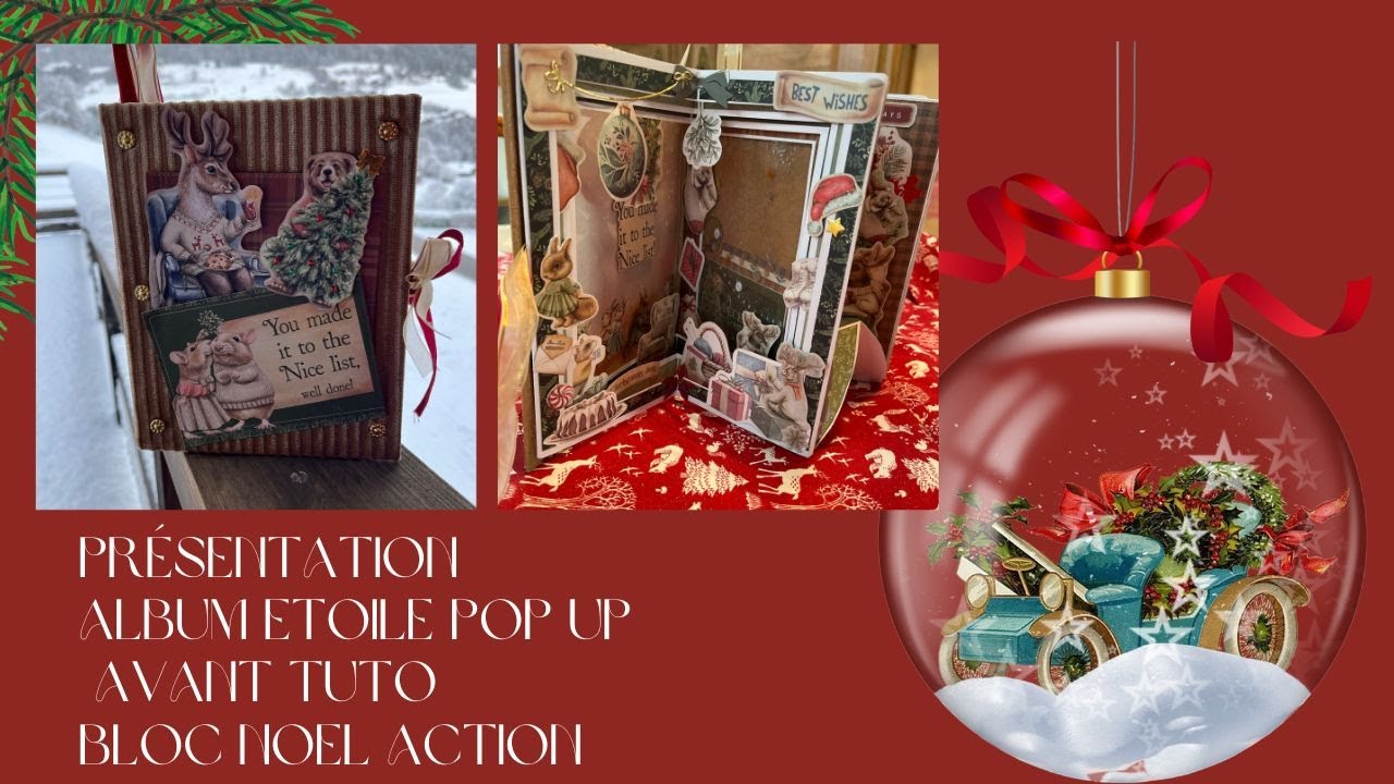 PRESENTATION  ALBUM ETOILE POP UP  #tutorial  #decotimecrafts #noel