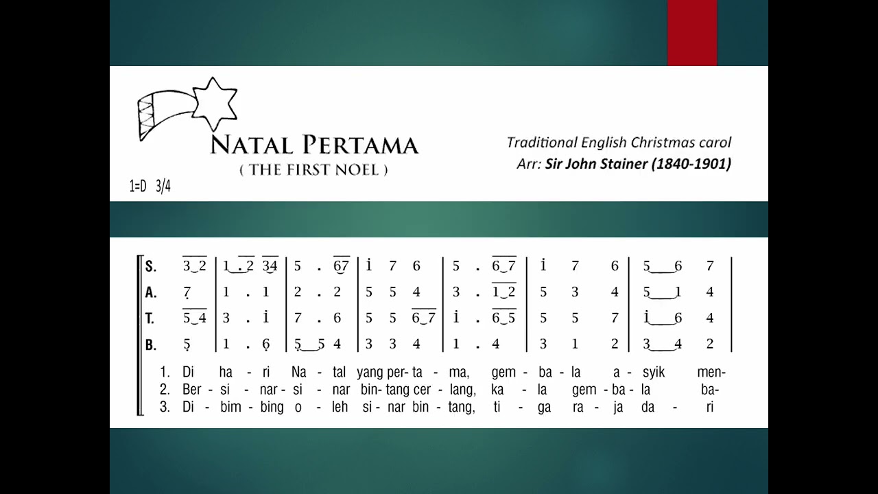 Natal Pertama - notasi Alto