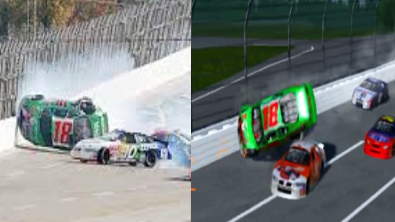 Nascar Bobby labonte 2001 Talladega Flip Renacement in Pummu talladega (Remake/Remastered)