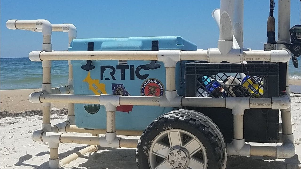 DIY PVC fishing cart