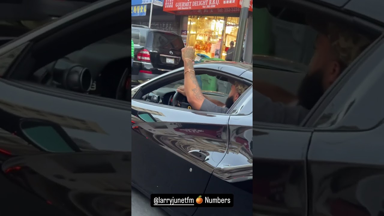 Larry June riding through the city #larryjune #ferrari