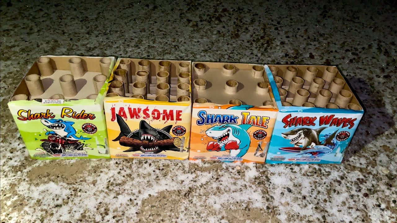 SHARK ATTACK 500G FIREWORKS ASSORTMENT - Raccoon Fireworks