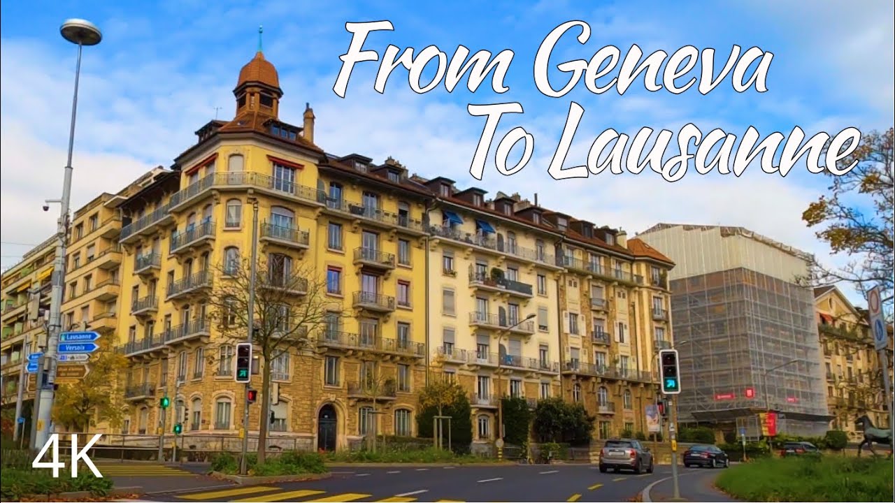 From Geneva to Lousane along the lake - Complete route - amazing views.
