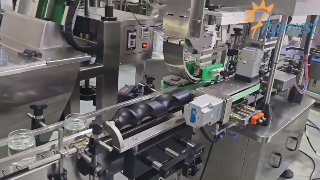 Complete Sauce Packaging Line: Automatic Rotor Pump Filling & Dual Head Vacuum Capping for Glass Jar