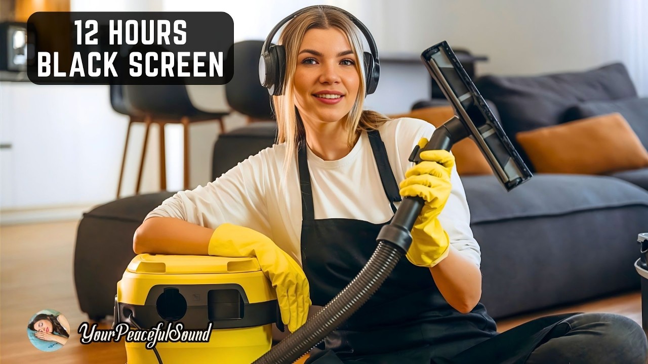 Vacuum Cleaner Sound - 12 Hours Black Screen | White Noise Sounds - Sleep, Study or Soothe a Baby