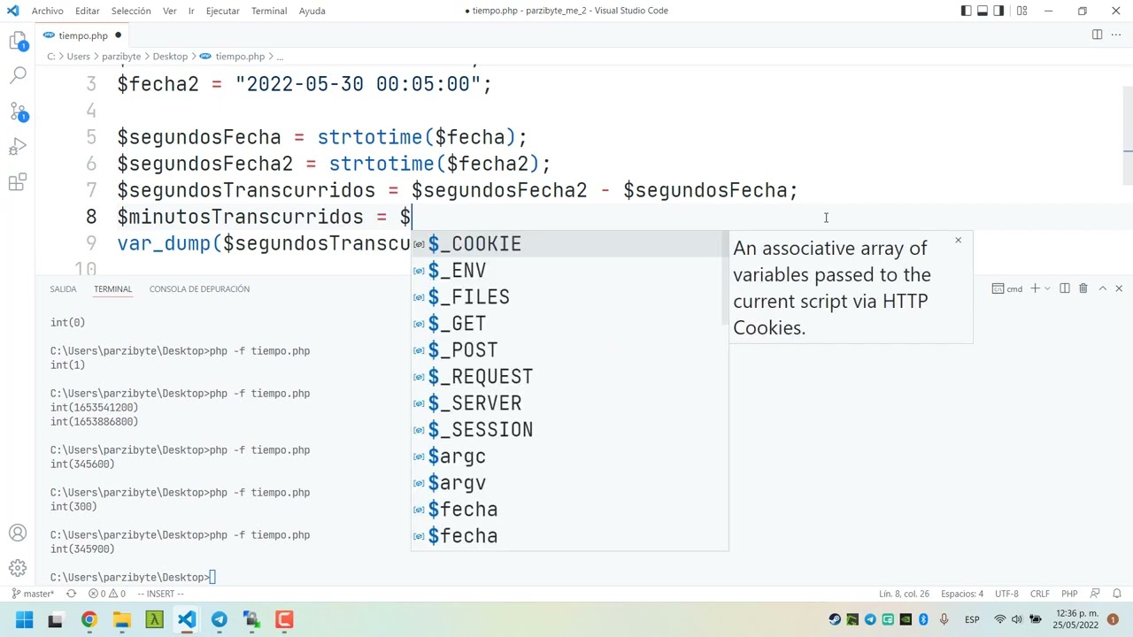 Tiempo transcurrido entre 2 fechas con PHP