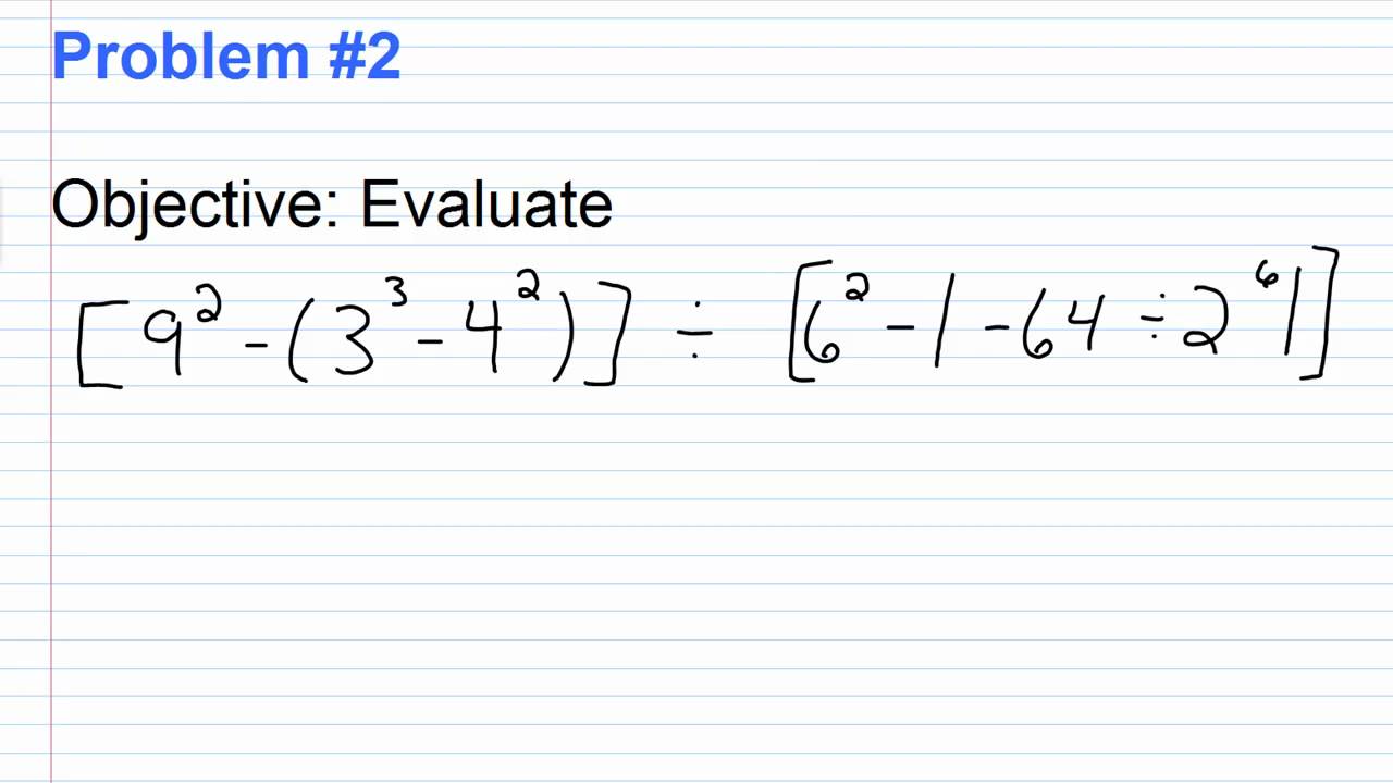 Practice The Order of Operations