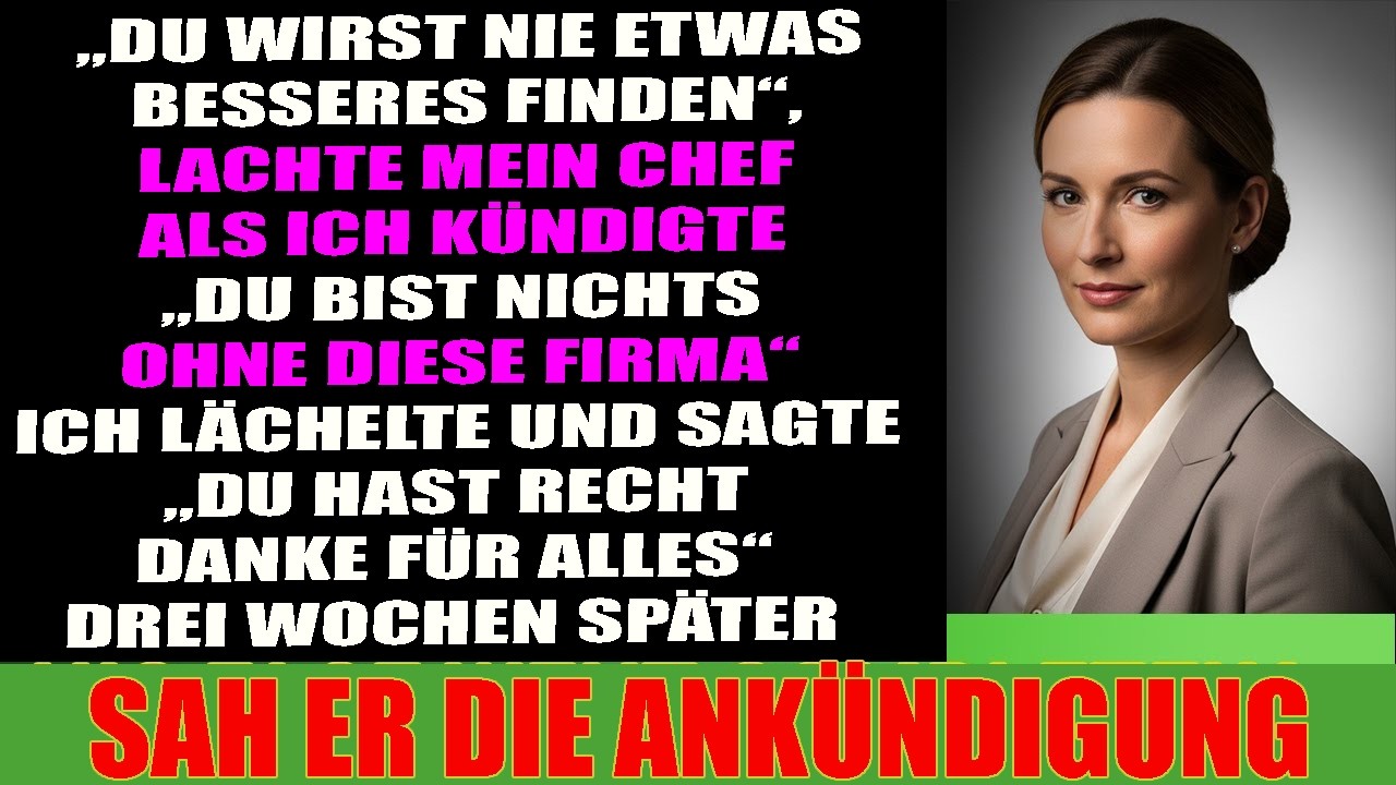 Chef lachte über meine Kündigung – bis er sah, mit wem ich mittags heimlich verhandelte.