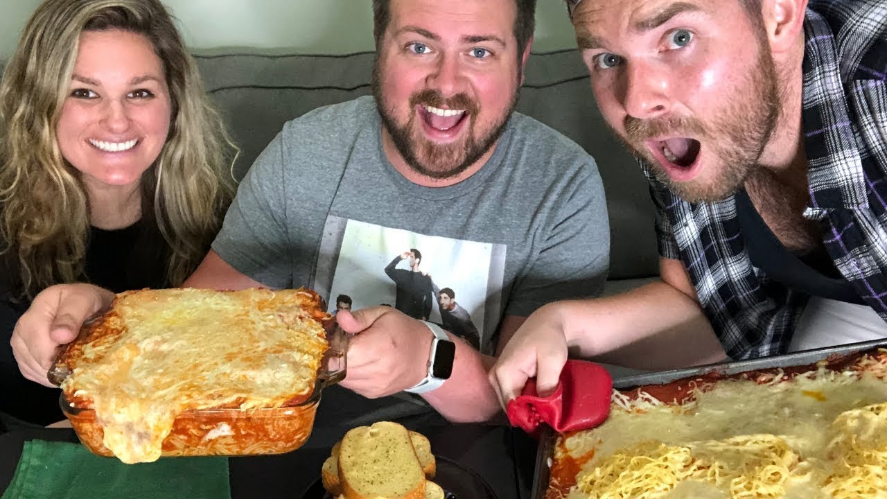BAKED SPAGHETTI MUKBANG (EATING SHOW)