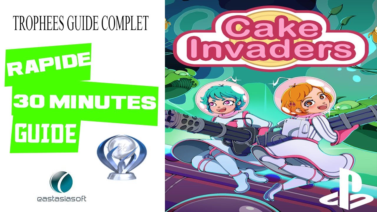 Cake Invaders PS4 & PS5 - Un Jeu amusant de Rétrogaming en 13 mins ou 30min ou 1h