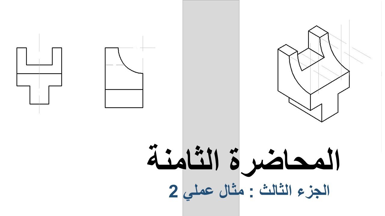 المحاضرة الثامنة : جزء 3 - مثال 2 لرسم الدائرة في الأيزومتري