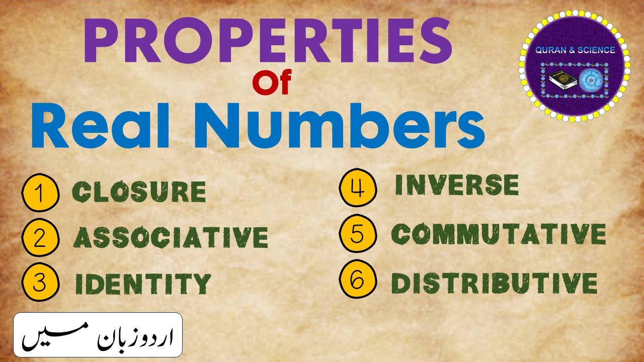 📄 Properties of Real Numbers | MADE EASY | Quran & Science