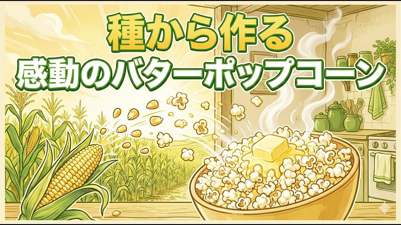 【園芸裏技】映画館超えの衝撃的なウマさ！種から作る、感動のバターポップコーン