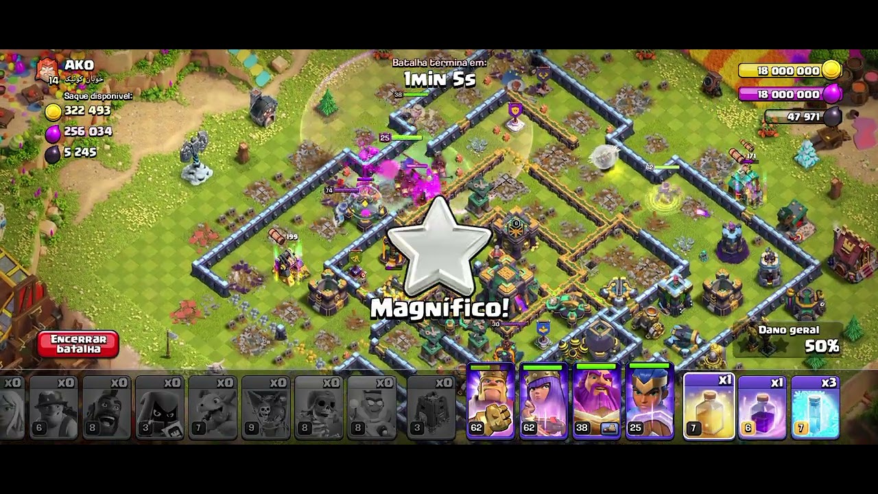 Mostrando meu desempenho em Clash of clãns🫡