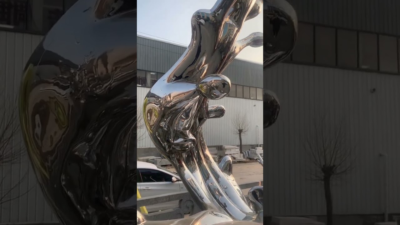 How to commission stainless steel landscape sculpture? custom designed sculpture