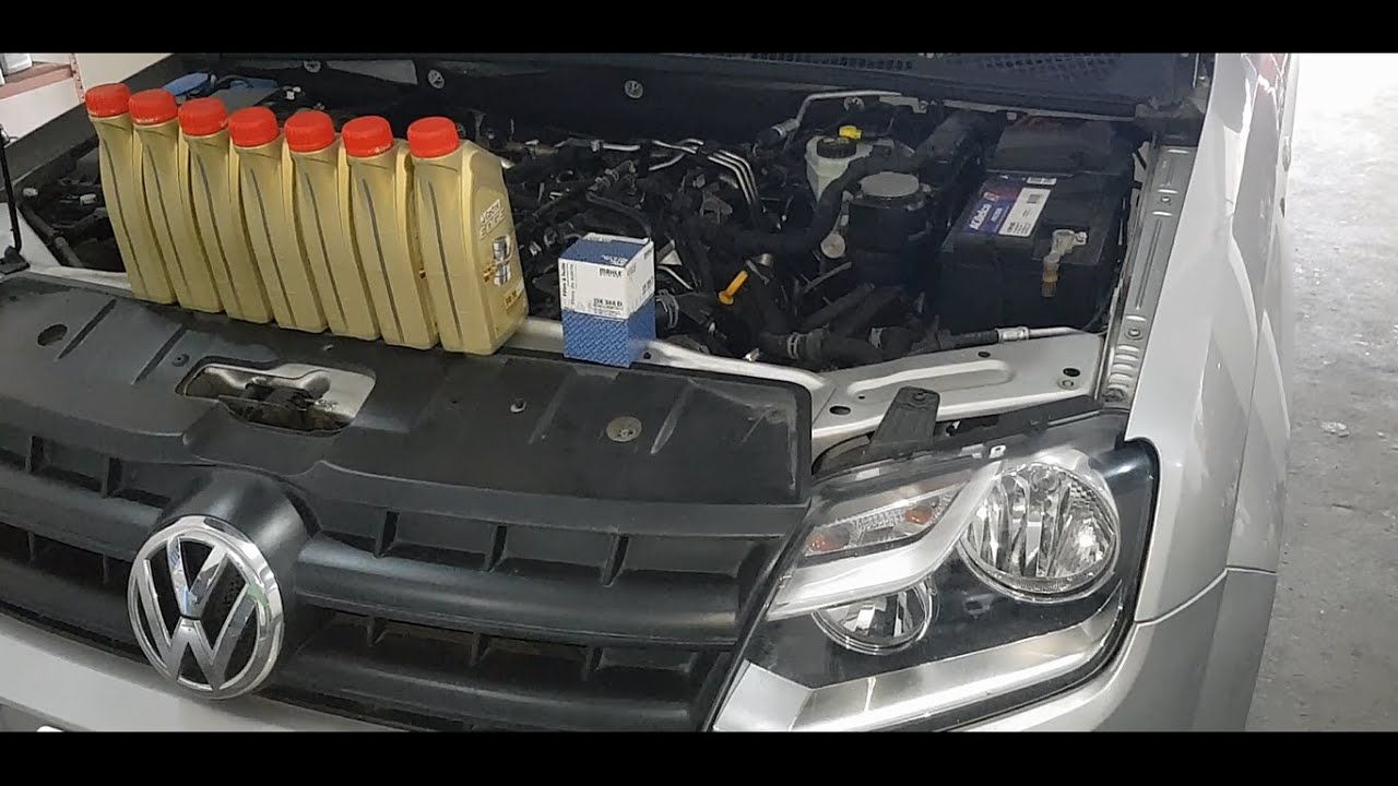 Troca de óleo e filtro de óleo do motor da Amarok 2.0 16v Turbo