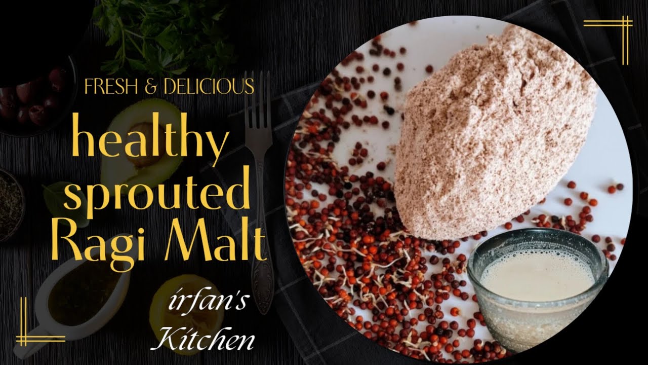 Sprouted ragi malt// இன்ஸ்டன்ட் ராகி மால்ட்😋, தினமும் டீ, காபிக்கு பதில் ragi malt// irfan'skitchen 
