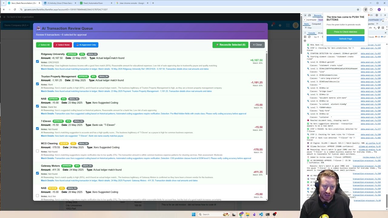 AI Reconciliation tool for Xero Chrome Extension!