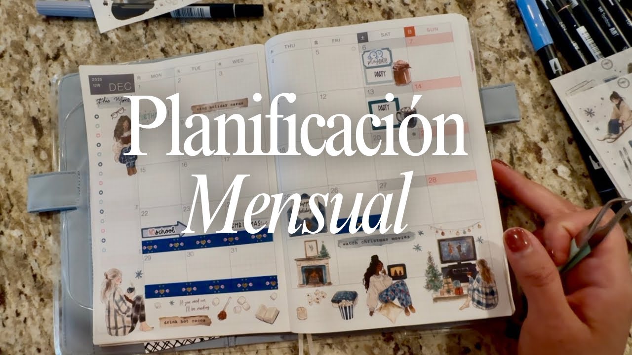 Planifica el mes de Diciembre en tu agenda. Hobonichi Cousin