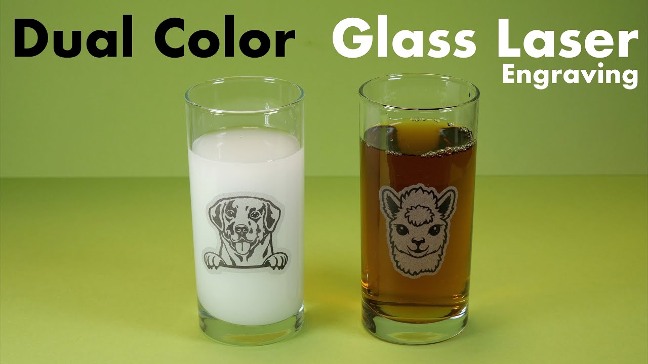 Dual color glass laser etching (with Snapmaker rotary and 10W laser)