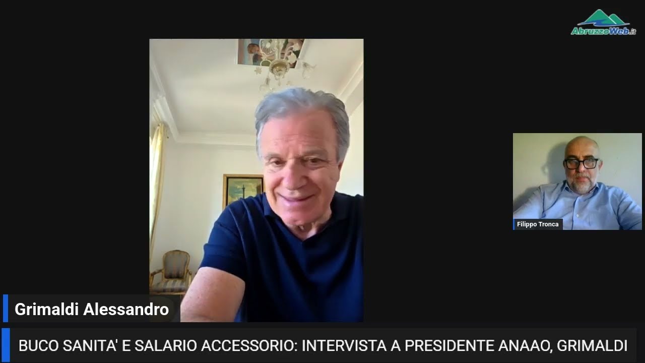 BUCO SANITA' E SALARIO ACCESSORIO, INTERVISTA A PRESIDENTE ANAAO, GRIMALDI
