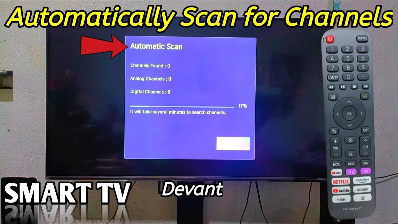 How to automatically scan for channels on Devant Smart TV