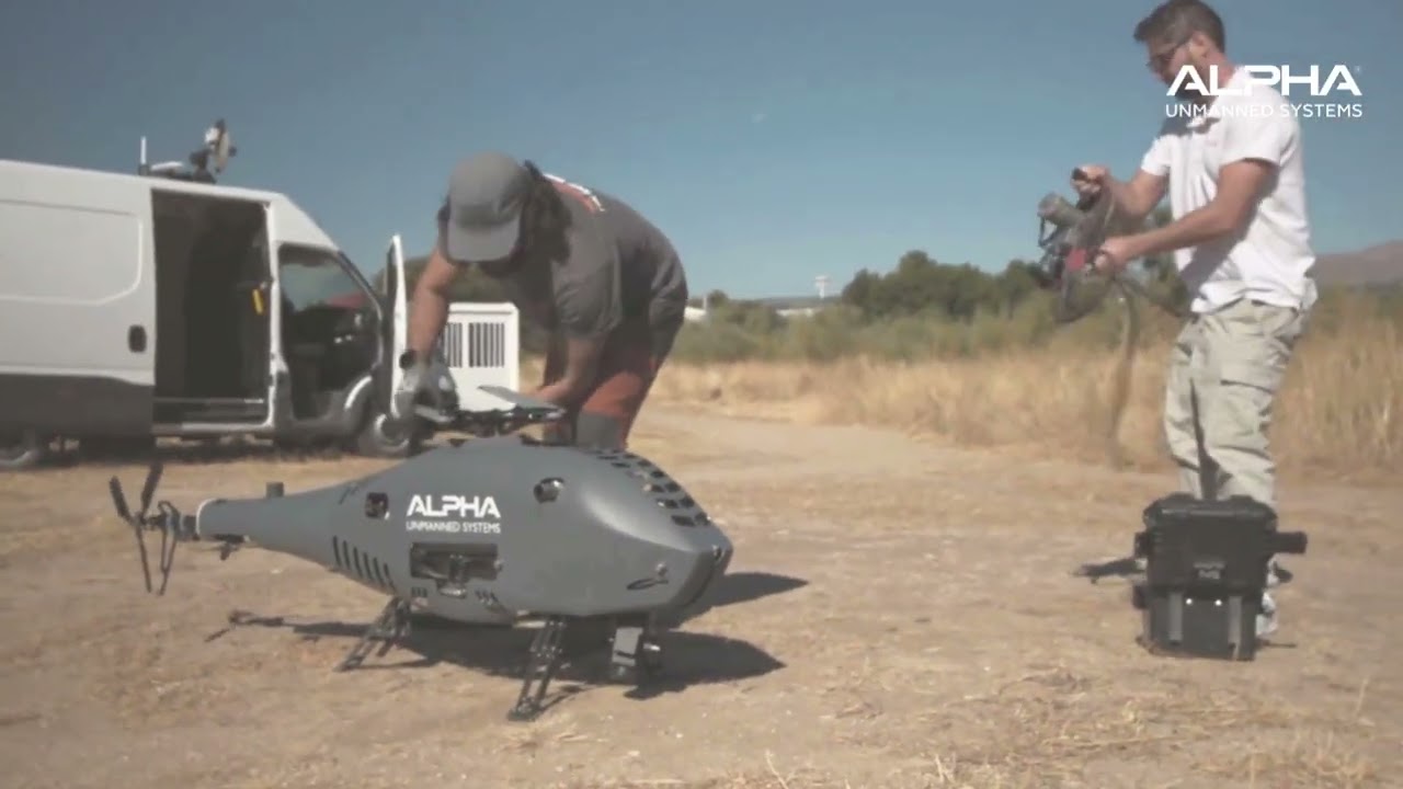 Alpha Unmanned Systems | A900 Tactical UAV Helicopter Deployment