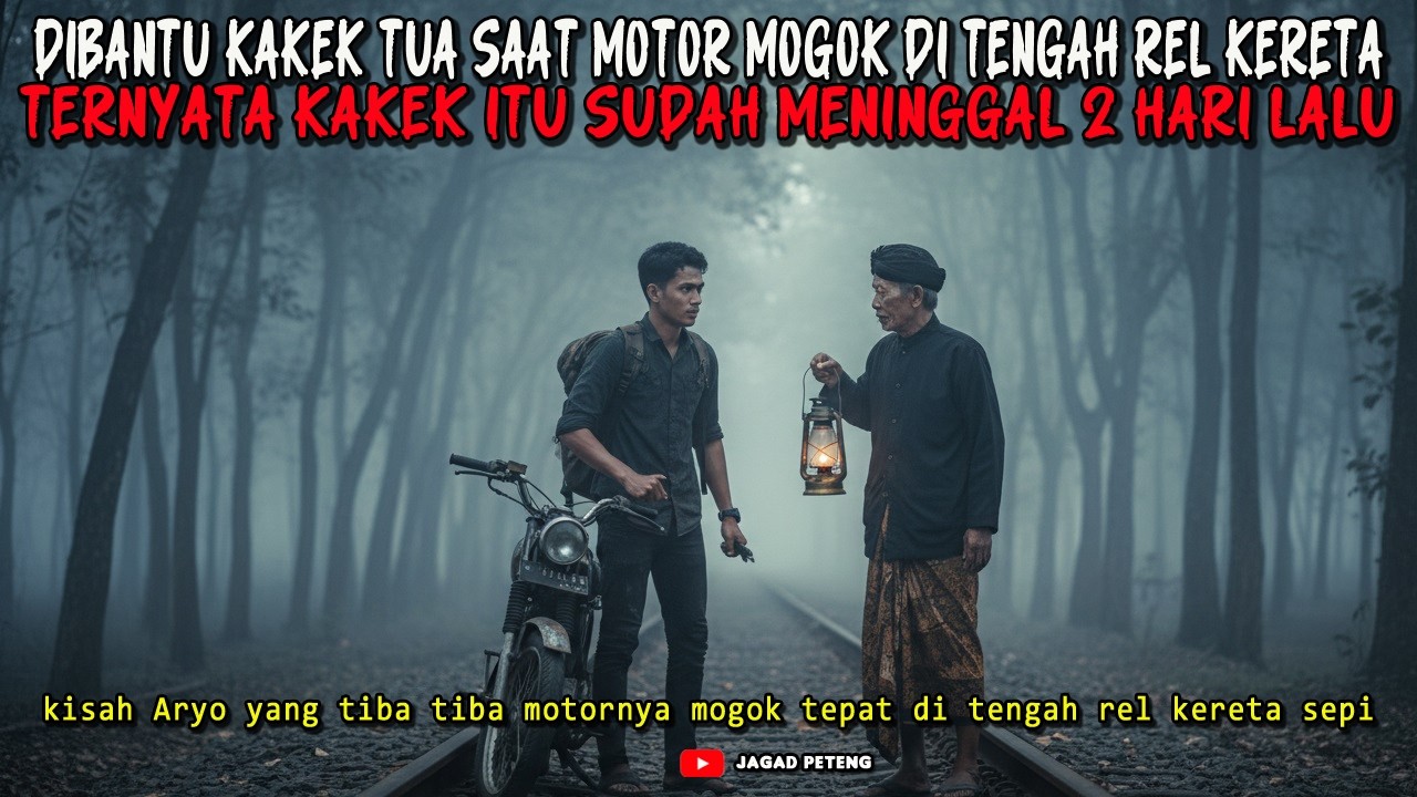 DIBANTU KAKEK TUA SAAT MOTOR MOGOK DI TENGAH REL KERETA. TERNYATA KAKEK ITU SUDAH MENINGGAL
