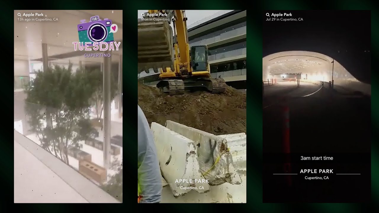 Construction Workers Snapchat Inside Apple Park