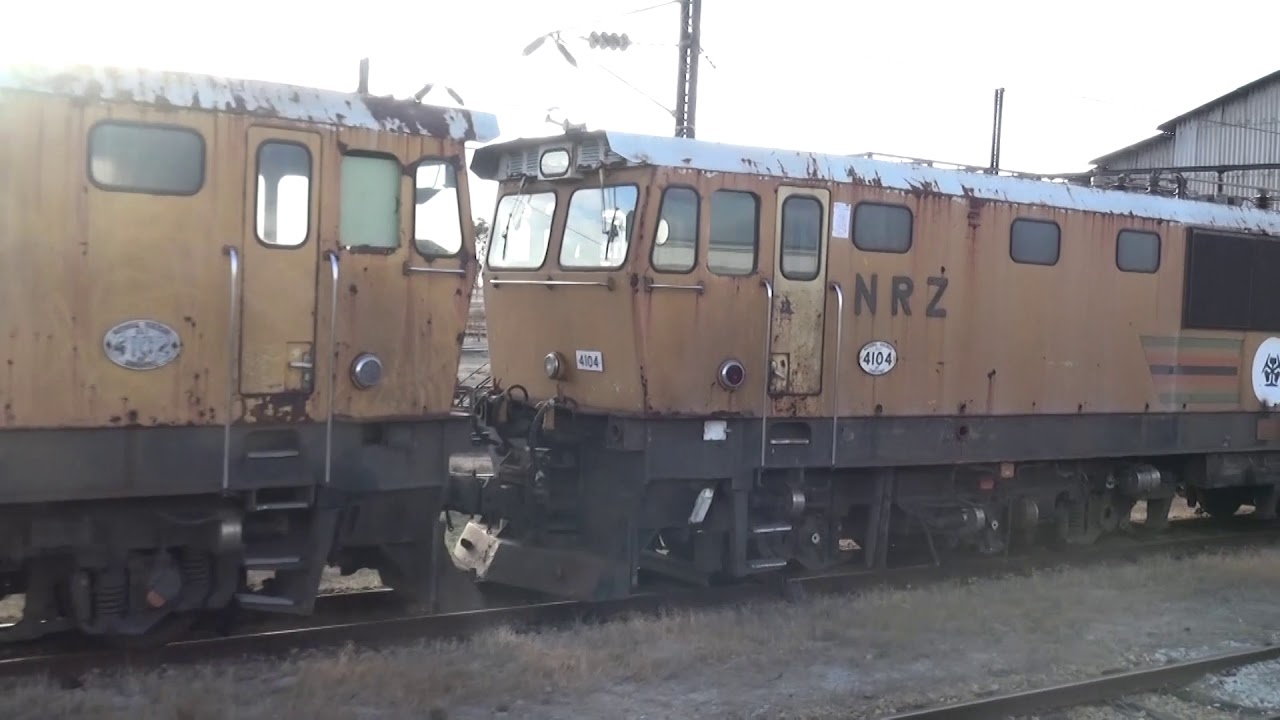 ZIMBABWE - laid up Electric locomotives from the Shongololo Express