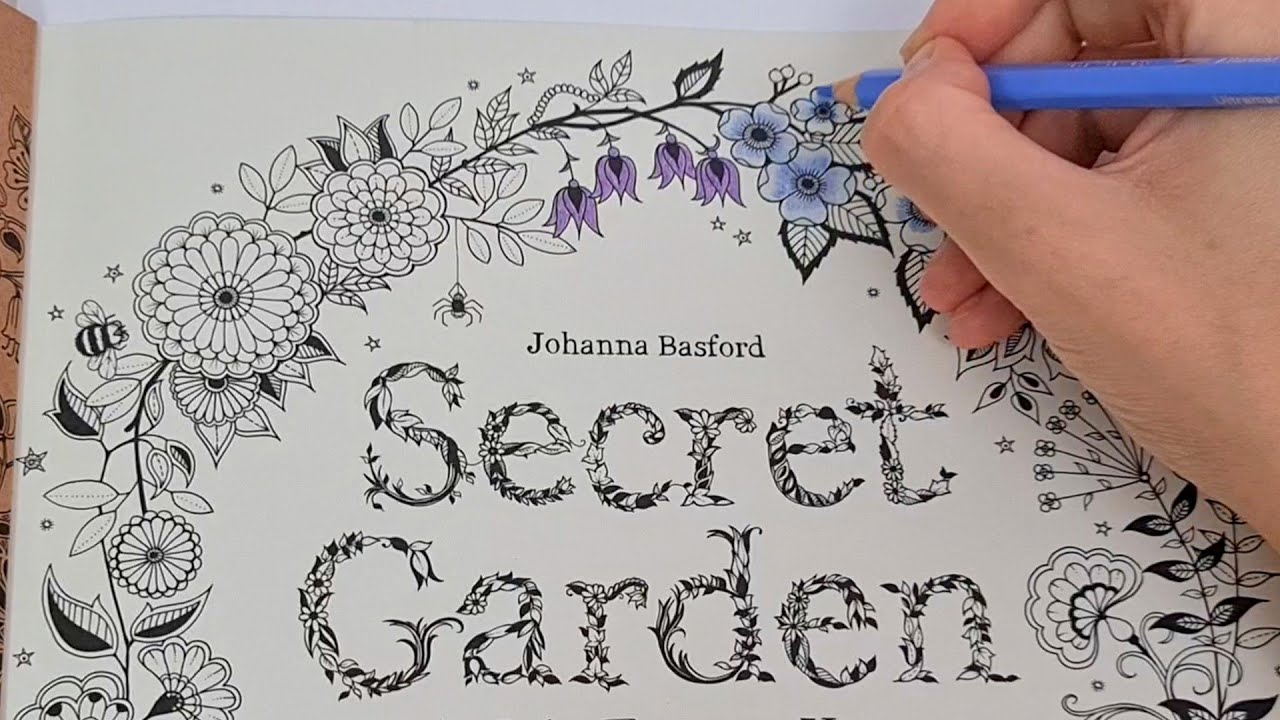 coloring the first page of Secret garden