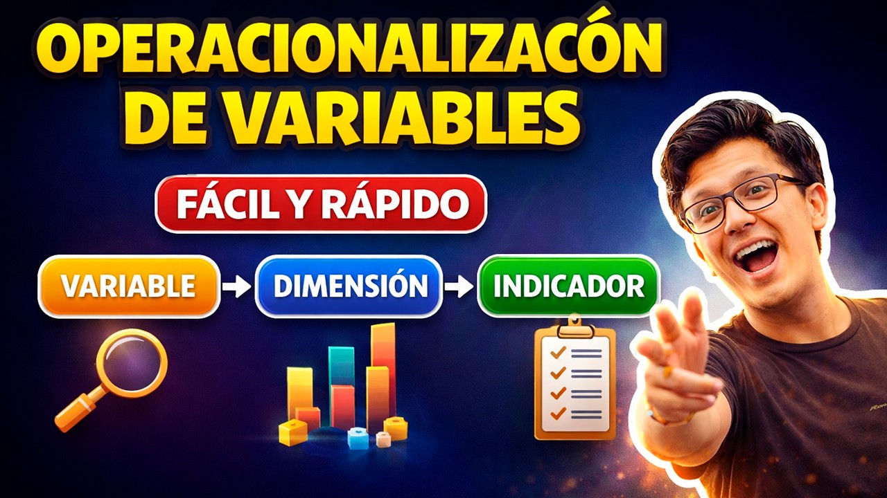 Operacionalización de variables para tu investigación o tesis  📚 📖