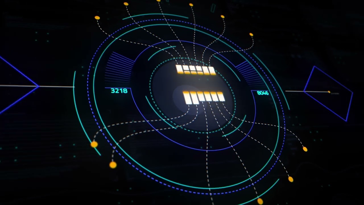 Sci-fi HUD interface. After Effects. Motion design