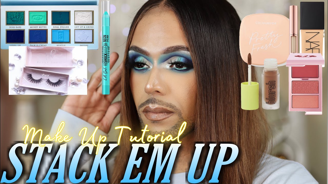 P.LOUISE STACK EM UP PALLET | BLUE AND TEAL MAKE UP TUTORIAL
