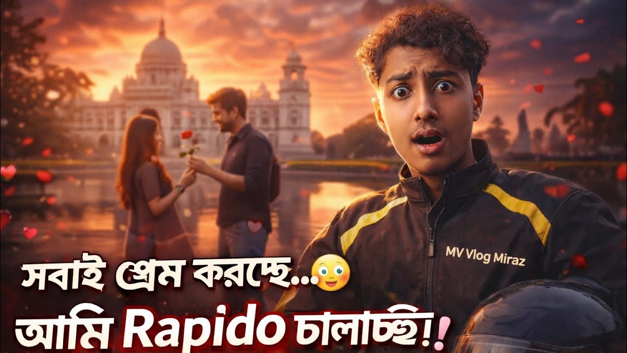 Valentine’s Day তে সবাই প্রেমে… আর আমি Rapido চালাচ্ছি! 🛵💔 | Real Vlog #viral #daily #villagevlog 