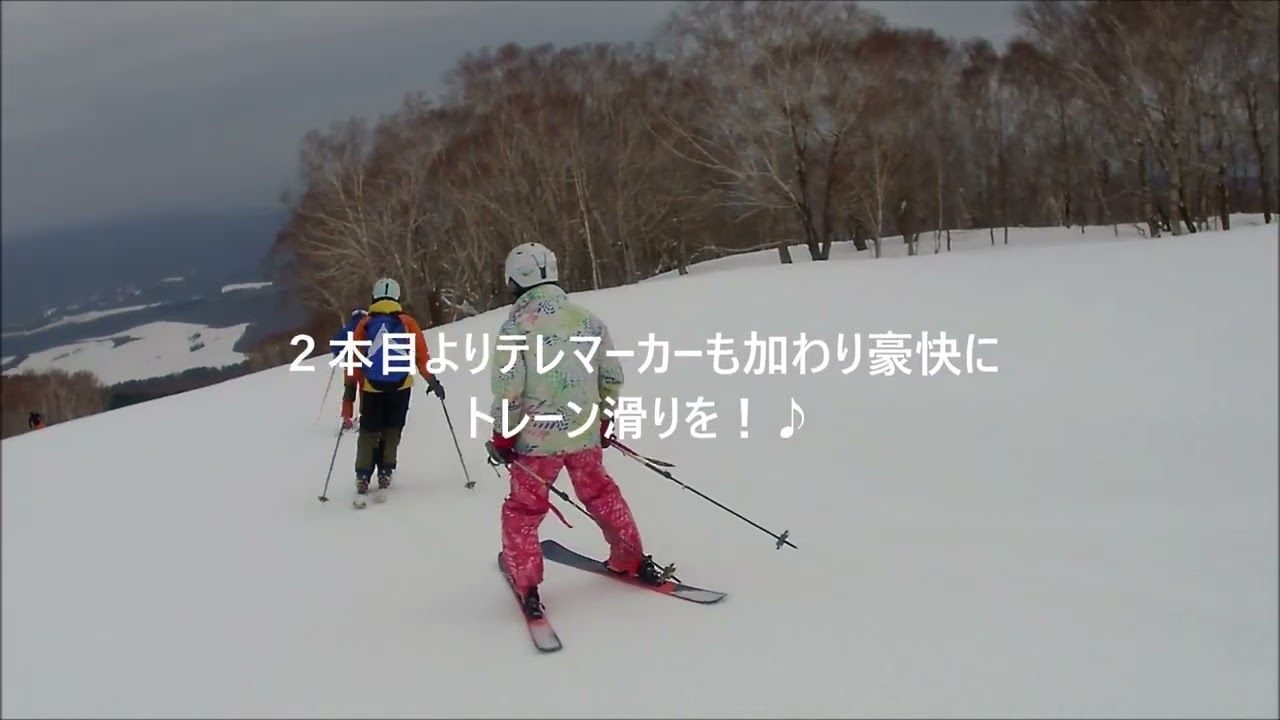 2026年3月16日（月）4度 くもり（はなくもり）＜函館七飯スノーパークにて＞日差し出ず、白黒の世界（珍しくゴンドラ運行前よりJouさん＆仲間達が・・・ １本目よりじっちゃんトレーン滑りを！♪）