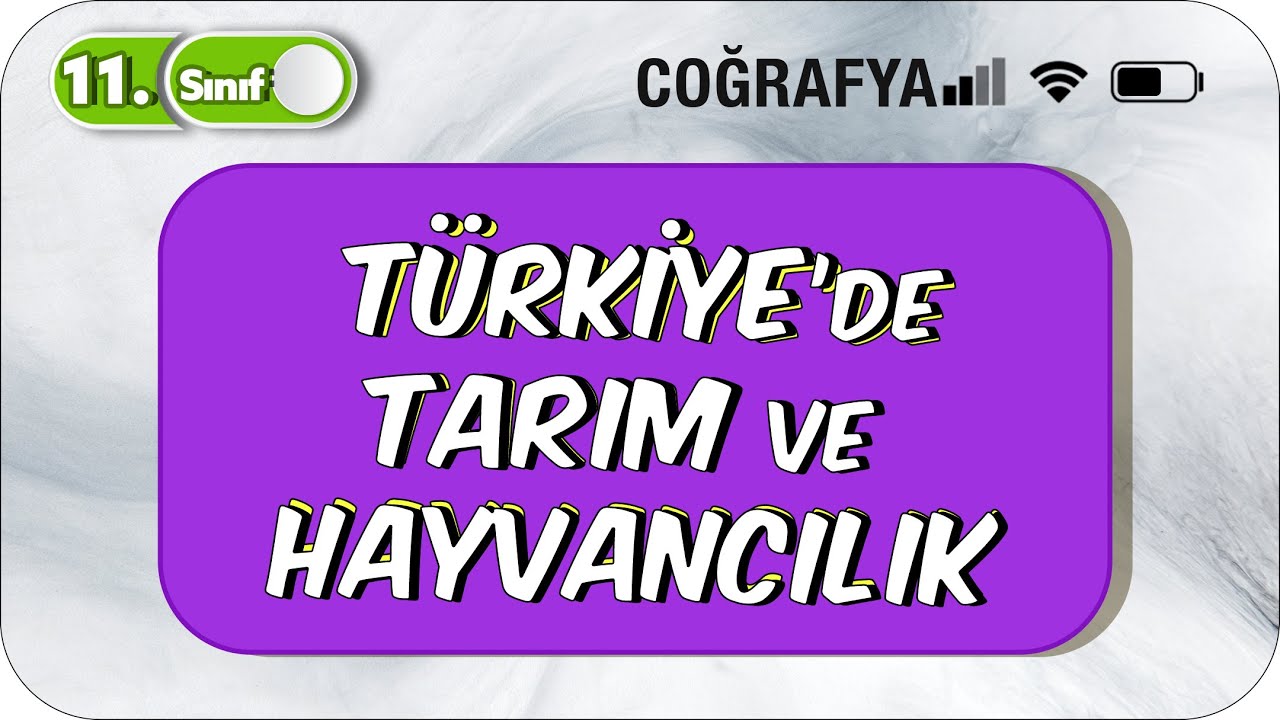 Türkiye'de Tarım ve Hayvancılık | Akıcı Konu Anlatımı | 11. Sınıf Coğrafya #2023