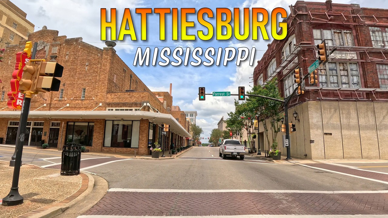 Hattiesburg Mississippi Driving Through