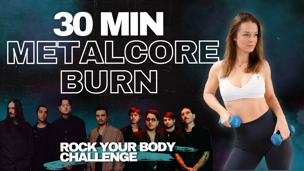 DAY NINE - 30 MIN DARK ROMANCE METALCORE BURN | All Standing Full Body HIIT + Weights | No Jumping