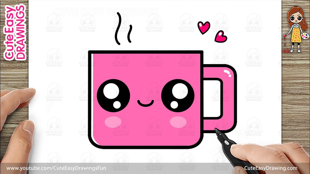 How to Draw a Cute Cup &ndash; Easy Step-by-Step Drawing for Kids and Toddlers