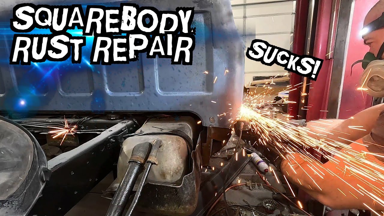 Squarebody Passenger side Rocker and cab corner repair + new addition to the family!