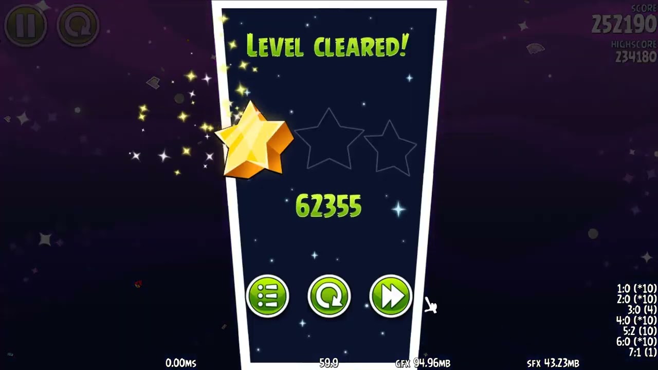 Angry Birds Space Unused Levels