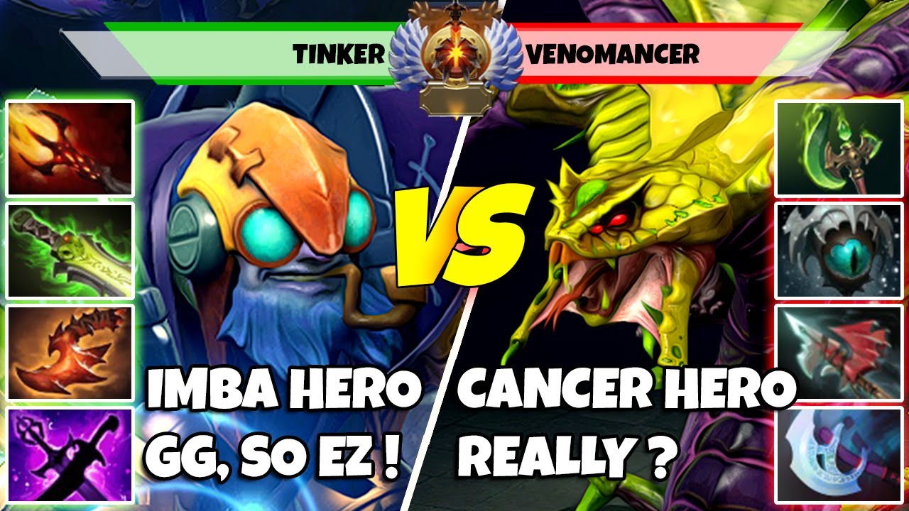 TINKER (Mid) vs VENOMANCER (Off) - Epic Battle Of Immortal Rank Dota 2 Players - Z Dota 2