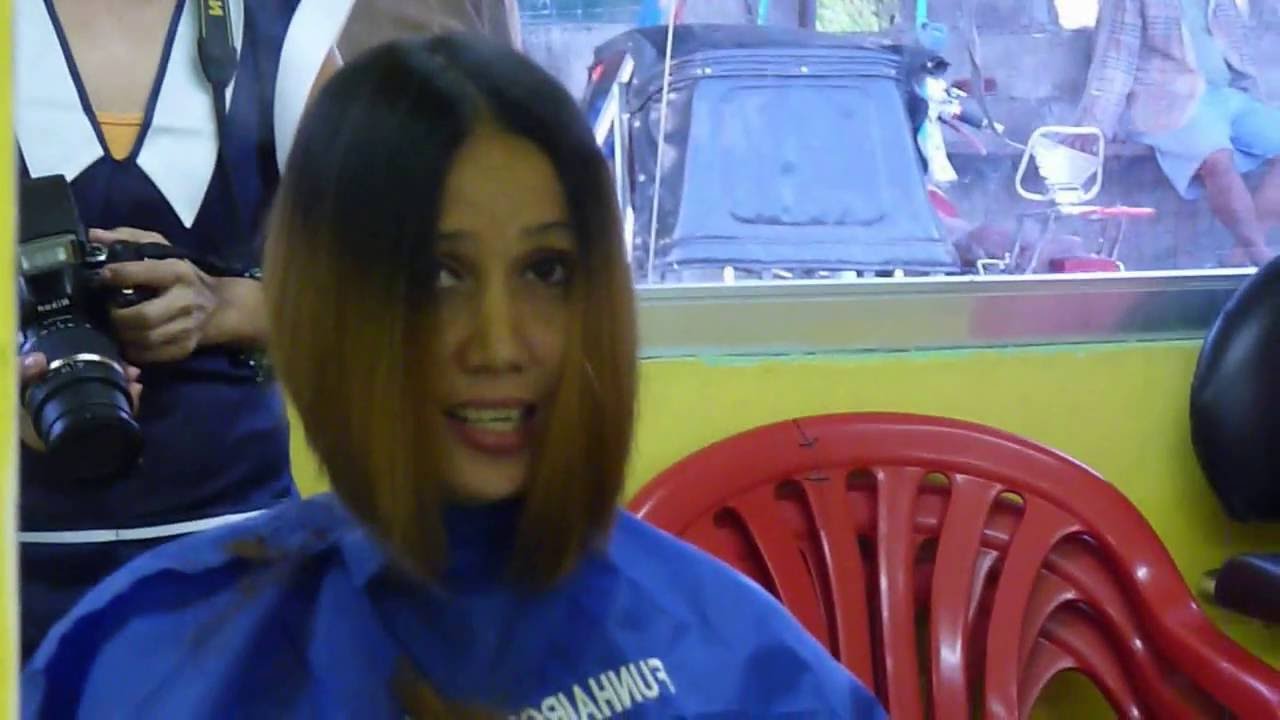 Barbershop girl undershaved bobcut