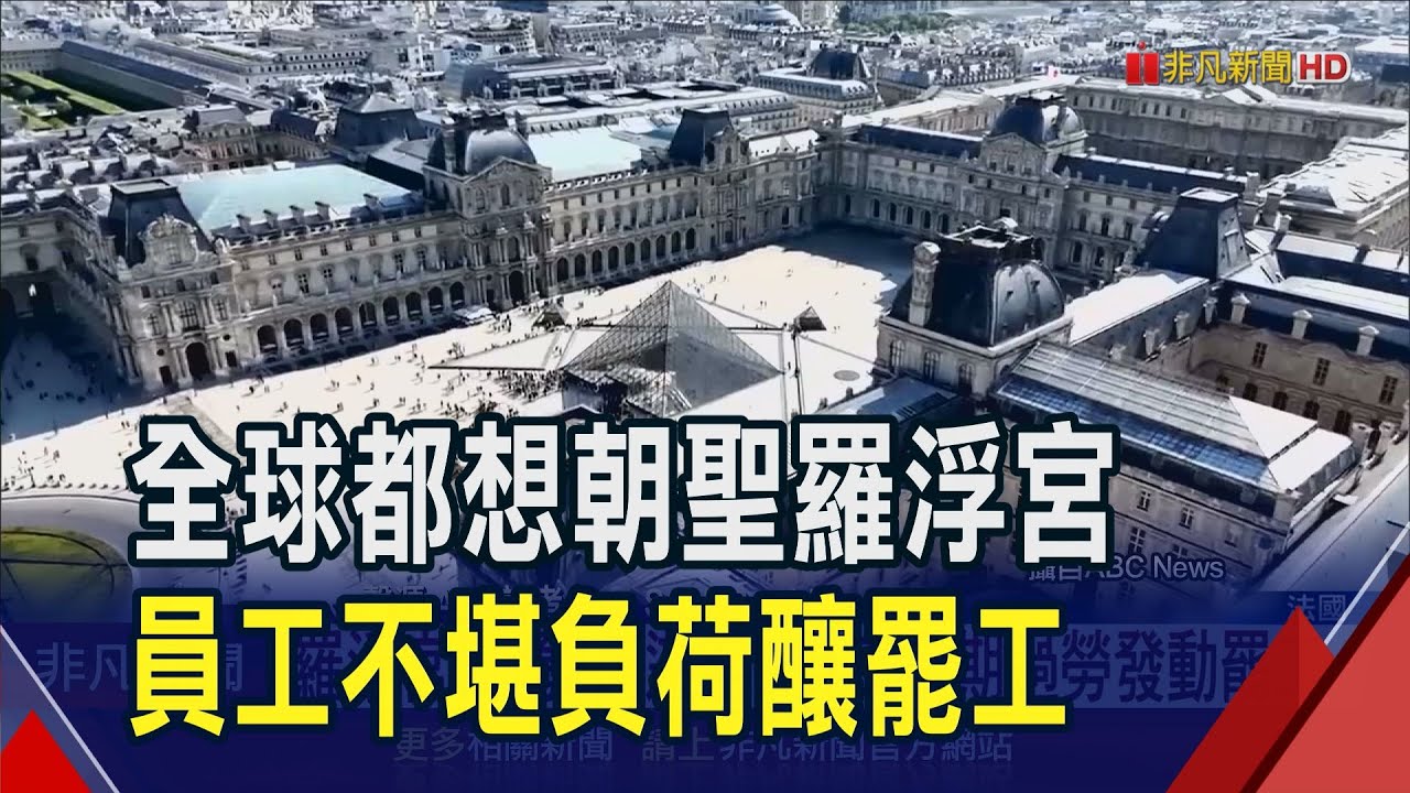 羅浮宮日湧2萬遊客! 員工長期過勞發動罷工 8億歐元讓羅浮宮改頭換面? 員工:治標不治本｜非凡財經新聞｜20250618